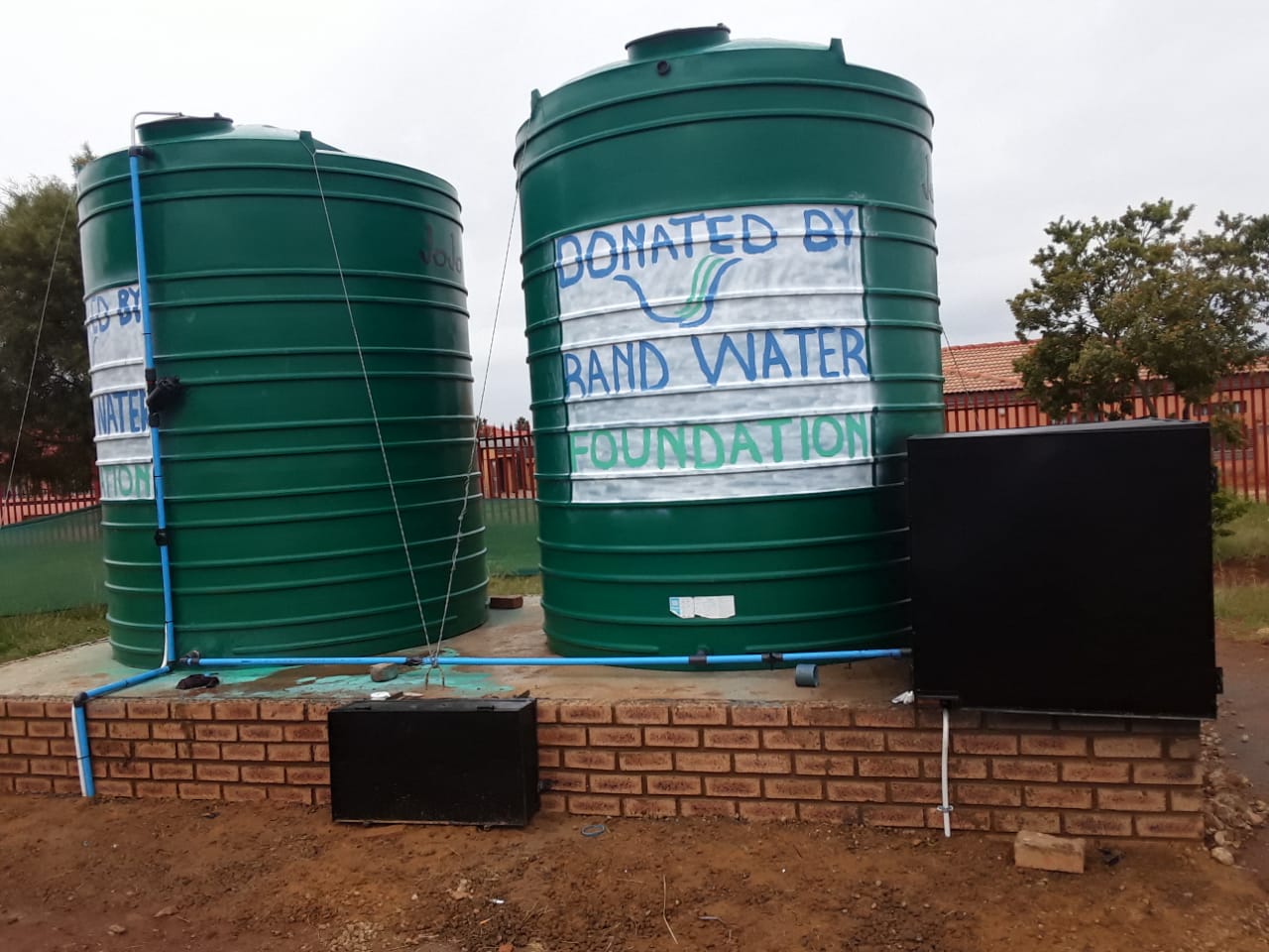 Community water storage installation